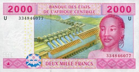 P208 Uc Cameroun (C.A.S.) 2000 Francs (Hyb